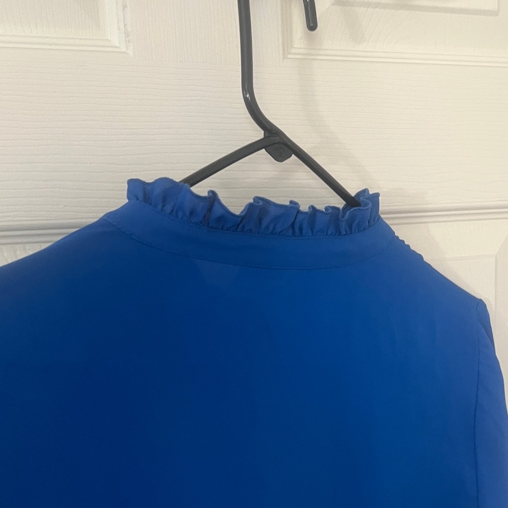 SOLD:  J. Crew Ruffle-Trim Long-Sleeve Blouse - Picture 7 of 8